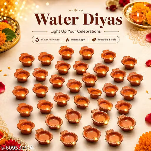 Jal Jyoti Magic Diyas Water-Activated Floating LED Diyas (Set of 8 ...